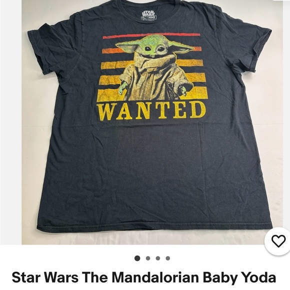 #0775** Unisex Star Wars Fans Black Tee with Green and Yellow Graphic - Picture 3 of 5